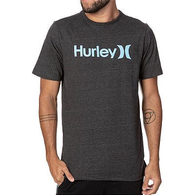 Camiseta Hurley O&O Outline Masculina Preto Mescla