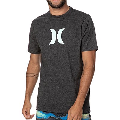 Camiseta Hurley Silk Icon Oversize Masculina Preto Mescla