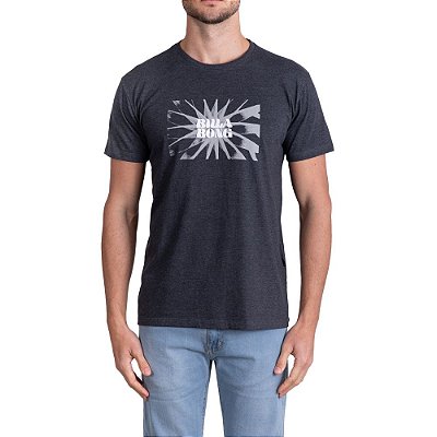 Camiseta Billabong Die Cut II Masculina Cinza Escuro Mescla