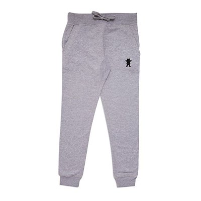 Calça Grizzly Moletom OG Bear Masculina Cinza Claro