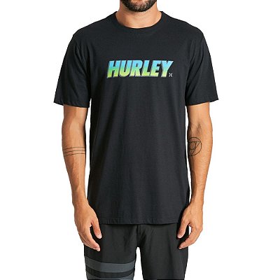 Camiseta Hurley Fastlane Oversize Masculina Preto