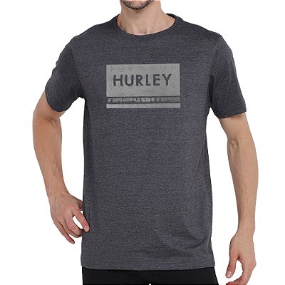Camiseta Hurley Skull Masculina Preto Mescla