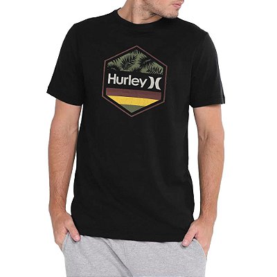 Camiseta Hurley Palms Roots Masculina Preto