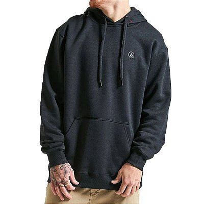 Moletom Volcom Canguru Team Vitals Masculino Preto