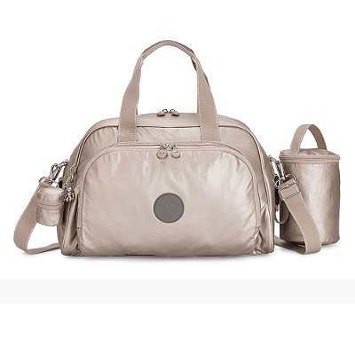 Bolsa Kipling Camama Metallic Glow Baby Bege