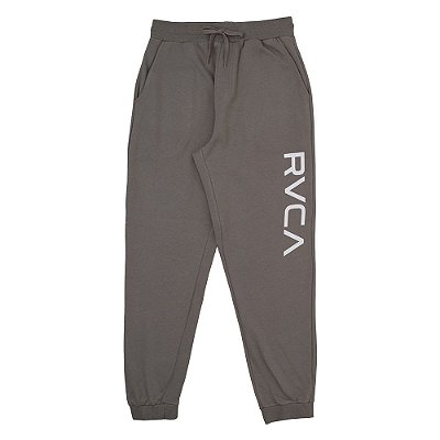 Calça RVCA Moletom Standard Fleece Masculina Cinza Escuro