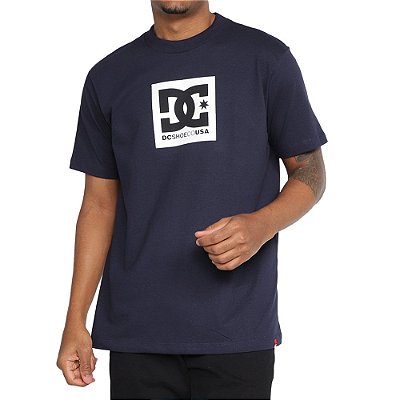 Camiseta DC Shoes DC Square Star Hss Masculina Azul Marinho