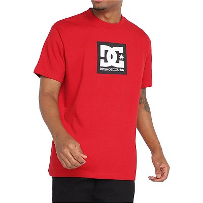 Camiseta DC Shoes DC Square Star Hss Masculina Vermelho