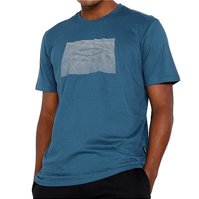 Camiseta Oakley Block Graphic Masculina Azul