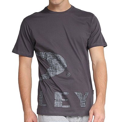 Camiseta Oakley Mythologies Big Logo Masculina Cinza Escuro