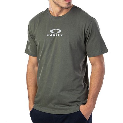 Camiseta Oakley Bark New Masculina Cinza Escuro