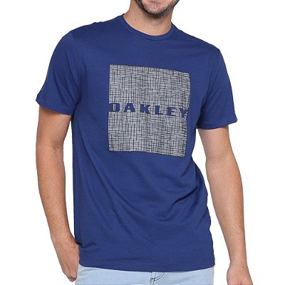 Camiseta Oakley Mythologies Logo Masculina Azul Marinho