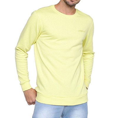 Moletom Oakley Careca Crew Neck Masculina Amarelo