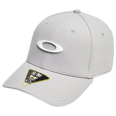 Boné Oakley Aba Curva Tincan Cap Cinza Claro/Branco