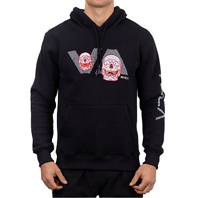 Moletom RVCA Fechado Skully D Masculina Preto