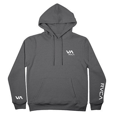 Moletom RVCA Fechado RVCA Smalls Masculino Cinza Escuro