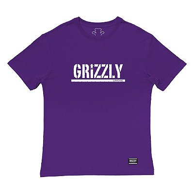 Camiseta Grizzly Stamp Tee Masculina Roxo