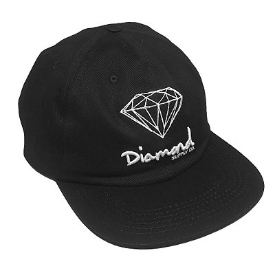 Boné Diamond Aba Curva OG Sign Unstructured Snapback Preto