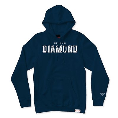 Moletom Diamond Canguru Hometeam NY Hoodie Masculino Marinho