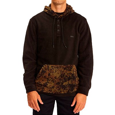 Moletom Billabong Canguru Furnace Anorak Masculino Preto