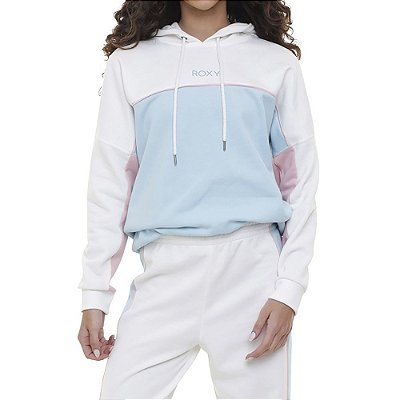 Moletom Roxy Canguru Keep On Mooving Feminino Branco