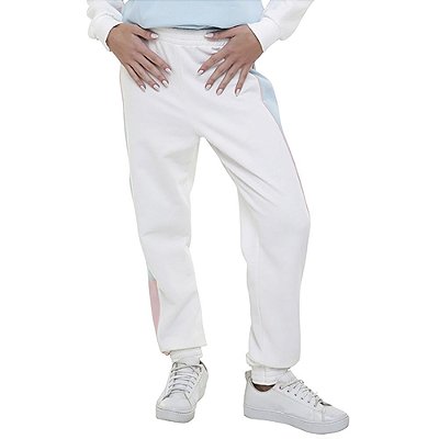 Calça Roxy Moletom Keep Going Feminina Branco