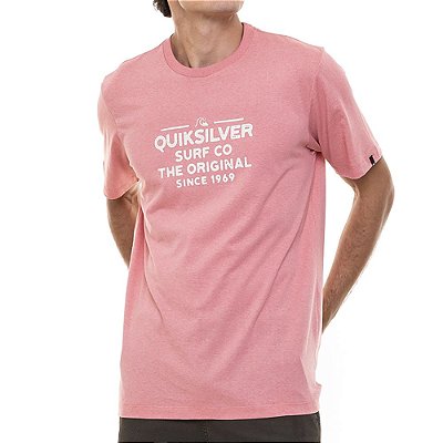 Camiseta Quiksilver Feeding Line Front Masculina Rosa