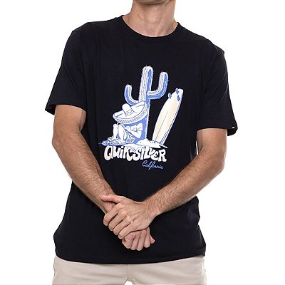 Camiseta Quiksilver CA Mi Amigo Masculina Preto
