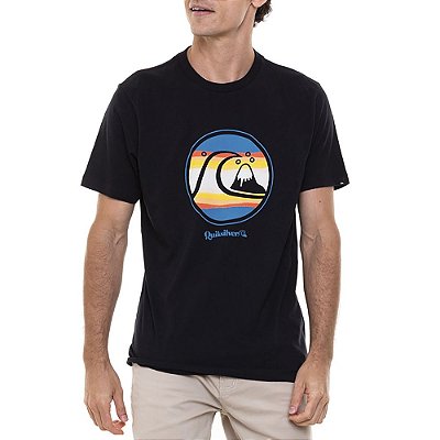 Camiseta Quiksilver Resin Tint Plus Size Masculina Preto
