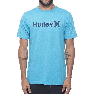 Camiseta Hurley O&O Solid Masculina Azul Mescla