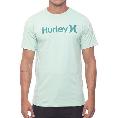 Camiseta Hurley O&O Solid Masculina Menta Mescla