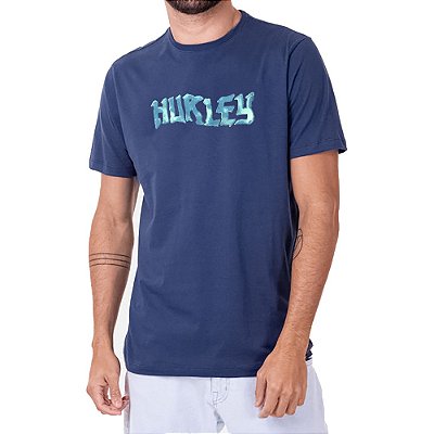 Camiseta Hurley Effect Masculina Azul Marinho
