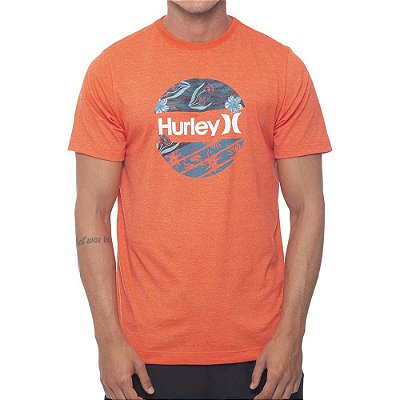 Camiseta Hurley Garden Masculina Vermelho Mescla