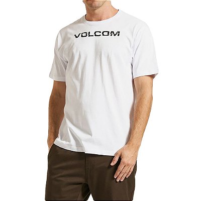 Camiseta Volcom Ripp Euro Oversize Masculina Branco