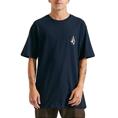 Camiseta Volcom Deadly Stone Oversize Masculina Azul Marinho