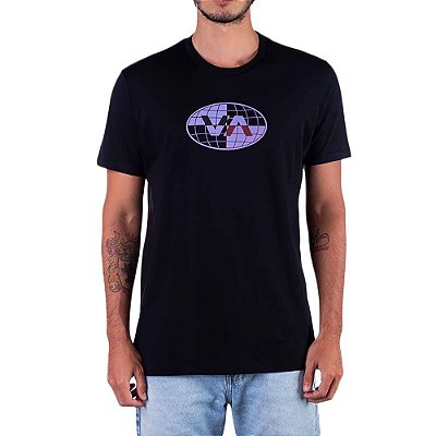 Camiseta RVCA Global Inc Masculina Preto