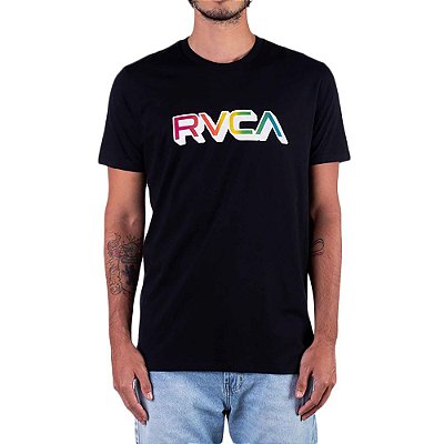 Camiseta RVCA Big Gradiant Plus Size Masculina Preto