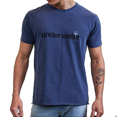 Camiseta Osklen Double Waterman Masculina Azul Marinho