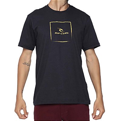 Camiseta Rip Curl Icon Corp Tee Masculina Preto