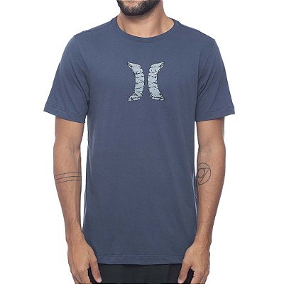 Camiseta Hurley Hard Icon Masculina Azul Marinho