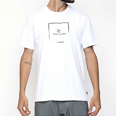 Camiseta Rip Curl Icon Corp Oversize Masculina Branco