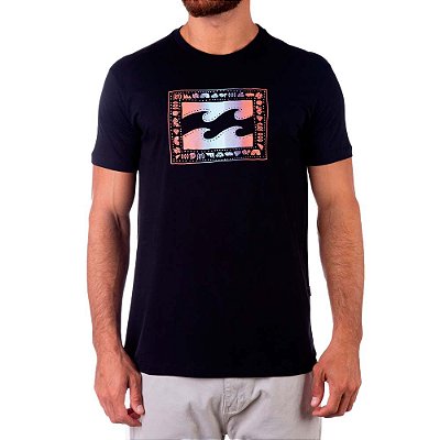 Camiseta Billabong Crayon Wave II Masculina Preto