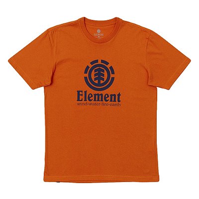 Camiseta Element Vertical Color Masculina Laranja