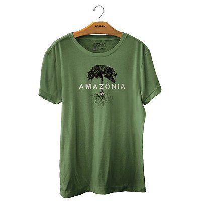 Camiseta Osklen Organic Rough Amazon Tree Masculina Verde
