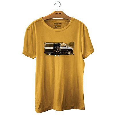 Camiseta Osklen Vintage Van SK8 Masculina Amarelo