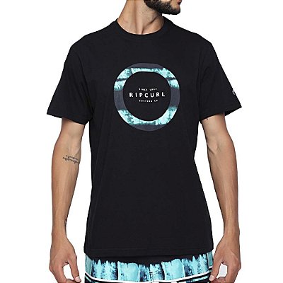 Camiseta Rip Curl Circle 10M Filter Tee Masculina Preto