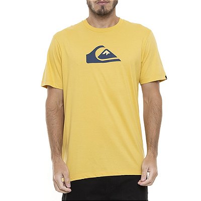 Camiseta Quiksilver Comp Logo Color Masculina Mostarda