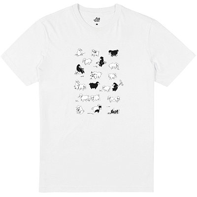 Camiseta Lost Sheep Magazine Masculina Branco