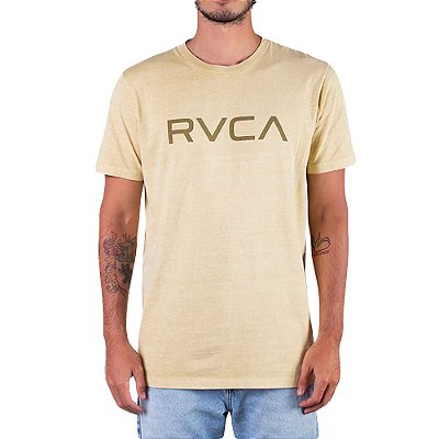 Camiseta RVCA Big RVCA Pigment Plus Size Masculina Mostarda