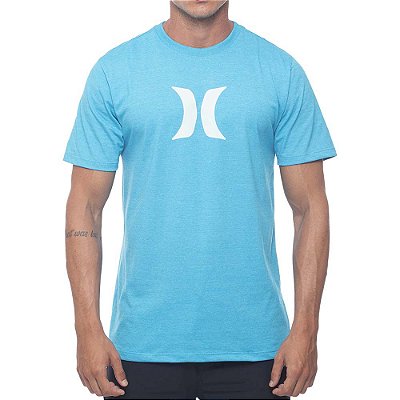 Camiseta Hurley Silk Icon Masculina Azul Mescla